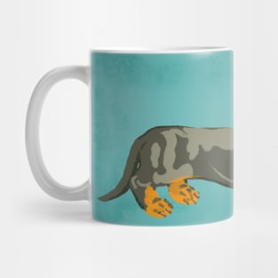 Daschund around a mug. Mug